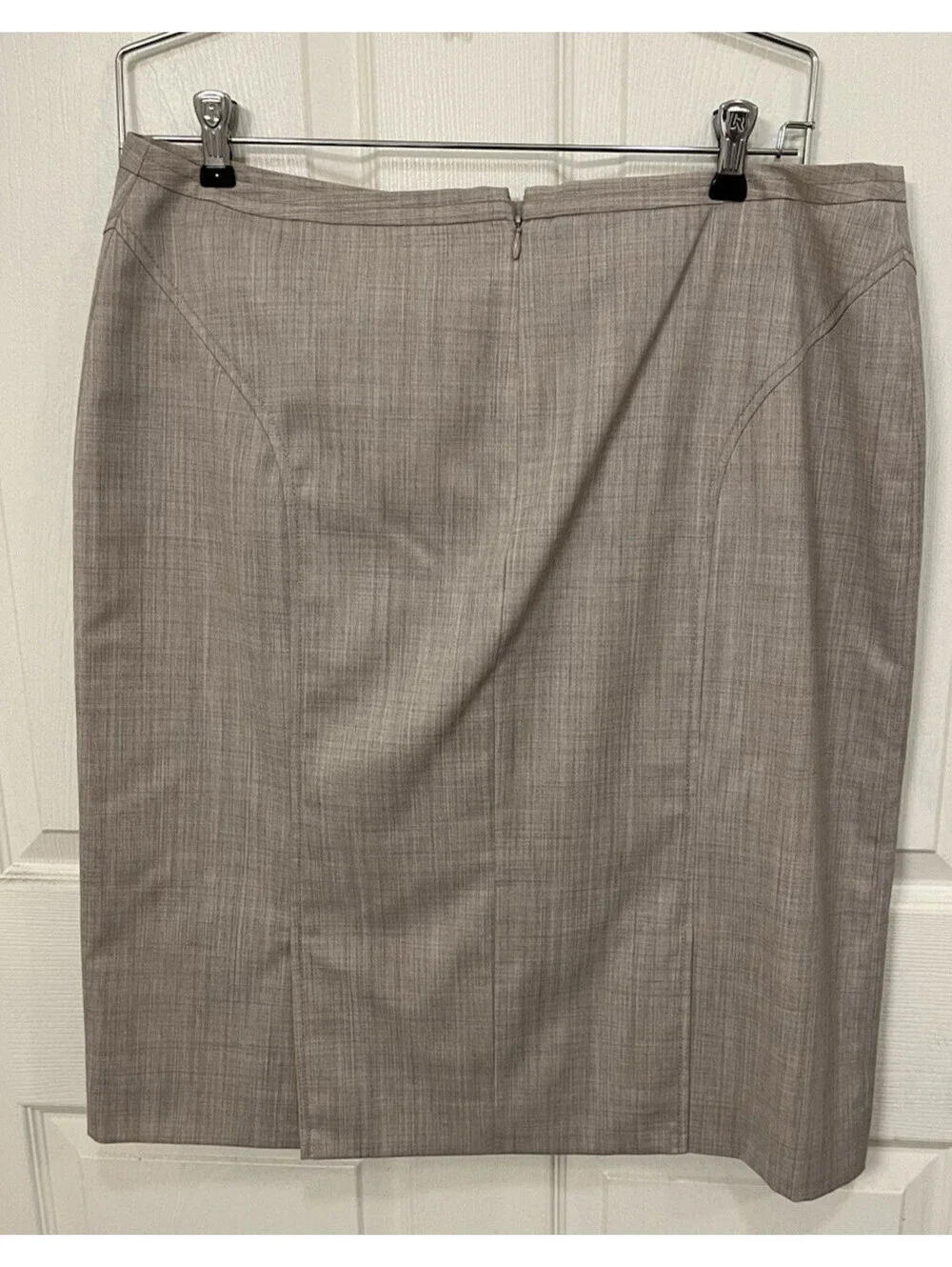 Patagonia Women's Skirt Blazer Suit Set Sz 14 Beige Classic Business Wool Blend